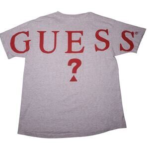 Rare Vintage 80s Guess by George Marciano Huge Back Spellout T Shirt Mens XL